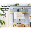 Load image into Gallery viewer, Velvet Office Chair Fabric Computer Chairs Armchair Vintage Work Study Home White