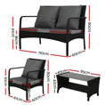 Load image into Gallery viewer, Gardeon Outdoor Furniture Lounge Table Chairs Garden Patio Wicker Sofa Set