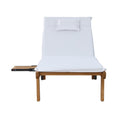 Load image into Gallery viewer, Gardeon 2pc Sun Lounge Wooden Lounger Outdoor Furniture Day Bed Wheel Patio White