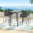Load image into Gallery viewer, Gardeon 5pcs Outdoor Bar Table Furniture Set Chairs Table Patio Bistro 4 Seater
