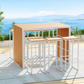 Load image into Gallery viewer, Gardeon 7PCS Outdoor Bar Set 6 Seaters Chairs Steel Stools Patio Bistro Table