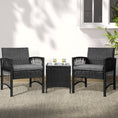 Load image into Gallery viewer, Gardeon Patio Furniture Outdoor Bistro Set Dining Chairs Setting 3 Piece Wicker