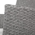 Load image into Gallery viewer, 3 Piece Wicker Outdoor Chair Side Table Furniture Set - Grey