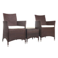 Load image into Gallery viewer, Gardeon 3pc Bistro Wicker Outdoor Furniture Set Brown