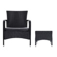Load image into Gallery viewer, Outdoor Furniture Patio Set Wicker Outdoor Conversation Set Chairs Table 3PCS
