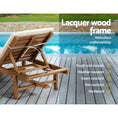 Load image into Gallery viewer, Gardeon Sun Lounge Wood Lounger Outdoor Furniture Umbrella Day Bed Wheel Patio