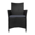 Load image into Gallery viewer, Set of 2 Outdoor Bistro Set Chairs Patio Furniture Dining Wicker Garden Cushion Gardeon