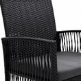 Load image into Gallery viewer, Outdoor Furniture Set of 2 Dining Chairs Wicker Garden Patio Cushion Black Gardeon