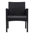 Load image into Gallery viewer, Set of 2 Outdoor Bistro Chairs Patio Furniture Dining Chair Wicker Garden Cushion Gardeon