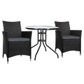 Load image into Gallery viewer, Gardeon Outdoor Furniture Dining Chair Table Bistro Set Wicker Patio Setting Tea Coffee Cafe Bar Set
