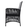 Load image into Gallery viewer, Gardeon Outdoor Furniture Dining Chairs Wicker Garden Patio Cushion Black 3PCS Tea Coffee Cafe Bar Set
