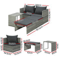 Load image into Gallery viewer, Gardeon Sun Lounge Wicker Lounger Patio Furniture Outdoor Setting Day Bed Garden