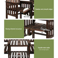 Load image into Gallery viewer, Gardeon Garden Bench Chair Table Loveseat Wooden Outdoor Furniture Patio Park Charcoal Brown