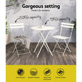 Load image into Gallery viewer, Gardeon Outdoor Setting Bistro Set Table and Chairs Folding Patio Furniture