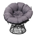 Load image into Gallery viewer, Gardeon Outdoor Papasan Chairs Lounge Setting Patio Furniture Wicker Black