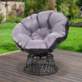 Load image into Gallery viewer, Gardeon Outdoor Papasan Chairs Lounge Setting Patio Furniture Wicker Black
