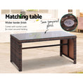 Load image into Gallery viewer, Gardeon Set of 4 Outdoor Lounge Setting Rattan Patio Wicker Dining Set Brown