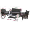 Load image into Gallery viewer, Gardeon Outdoor Furniture Dining Set Outdoor Lounge Setting Rattan Patio Grey