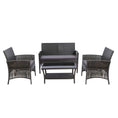 Load image into Gallery viewer, Gardeon Outdoor Furniture Dining Set Outdoor Lounge Setting Rattan Patio Grey