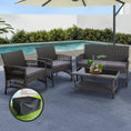 Load image into Gallery viewer, Gardeon Outdoor Furniture Dining Set Outdoor Lounge Setting Rattan Patio Grey