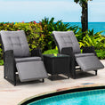 Load image into Gallery viewer, Gardeon Recliner Chairs Sun lounge Setting Outdoor Furniture Patio Wicker Sofa
