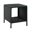 Load image into Gallery viewer, Gardeon Side Table Coffee Patio Outdoor Furniture Rattan Desk Indoor Garden Black