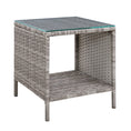 Load image into Gallery viewer, Gardeon Side Table Coffee Patio Outdoor Furniture Rattan Desk Indoor Garden Grey