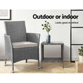 Load image into Gallery viewer, Gardeon Side Table Coffee Patio Outdoor Furniture Rattan Desk Indoor Garden Grey