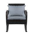 Load image into Gallery viewer, Gardeon Outdoor Furniture Rocking Chair Wicker Garden Patio Lounge Setting Black