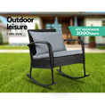 Load image into Gallery viewer, Gardeon Outdoor Furniture Rocking Chair Wicker Garden Patio Lounge Setting Black
