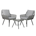 Load image into Gallery viewer, Andy Outdoor Furniture 3-Piece Lounge Setting Chairs Table Bistro Set Patio