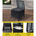 Load image into Gallery viewer, Gardeon Outdoor Sofa Furniture Garden Couch Lounge Set Wicker Table Chair Black