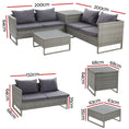 Load image into Gallery viewer, Gardeon Outdoor Sofa Furniture Garden Couch Lounge Set Patio Wicker Table Chairs