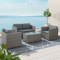 Load image into Gallery viewer, Gardeon Outdoor Furniture Sofa Set 4-Seater Wicker Lounge Setting Table Chairs