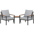Load image into Gallery viewer, Gardeon Outdoor Furniture 3pcs Lounge Setting Bistro Set Chairs Table Patio