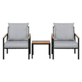 Load image into Gallery viewer, Gardeon Outdoor Furniture 3pcs Lounge Setting Bistro Set Chairs Table Patio