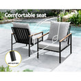 Load image into Gallery viewer, Gardeon Outdoor Furniture 3pcs Lounge Setting Bistro Set Chairs Table Patio