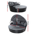 Load image into Gallery viewer, Gardeon Outdoor Lounge Setting Patio Furniture Sofa Wicker Garden Rattan Set Day Bed Black