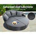 Load image into Gallery viewer, Gardeon Outdoor Lounge Setting Patio Furniture Sofa Wicker Garden Rattan Set Day Bed Black