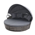 Load image into Gallery viewer, Gardeon Outdoor Lounge Setting Patio Furniture Sofa Wicker Garden Rattan Set Day Bed Grey