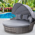 Load image into Gallery viewer, Gardeon Outdoor Lounge Setting Patio Furniture Sofa Wicker Garden Rattan Set Day Bed Grey