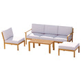 Load image into Gallery viewer, Gardeon 6pcs Outdoor Sofa Set 5-Seater Couch Lounge Setting Acacia wood