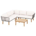 Load image into Gallery viewer, Gardeon 5-Seater Outdoor Sofa Set Aluminum Lounge Setting Wooden