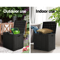Load image into Gallery viewer, Gardeon Outdoor Storage Box 118L Container Lockable Indoor Garden Toy Tool Shed Black