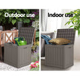 Load image into Gallery viewer, Gardeon Outdoor Storage Box 118L Container Lockable Indoor Garden Toy Tool Shed Grey