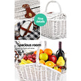 Load image into Gallery viewer, Alfresco 2 Person Picnic Basket Vintage Baskets Outdoor Insulated Blanket