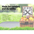 Load image into Gallery viewer, Alfresco 2 Person Picnic Basket Set Baskets Vintage Outdoor Insulated Blanket