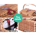 Load image into Gallery viewer, Alfresco 4 Person Picnic Basket Set Basket Outdoor Insulated Blanket Deluxe