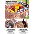 Load image into Gallery viewer, Alfresco 4 Person Picnic Basket Set Basket Outdoor Insulated Blanket Deluxe