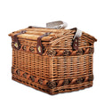 Load image into Gallery viewer, Alfresco 4 Person Picnic Basket Baskets Wicker Deluxe Outdoor Insulated Blanket